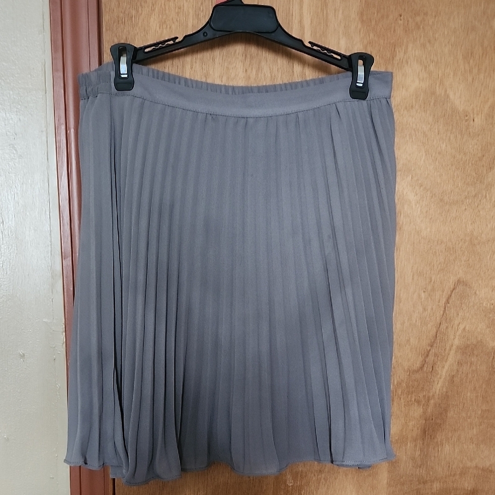 Skies Are Blue Charcoal Pleated Mini Skirt
